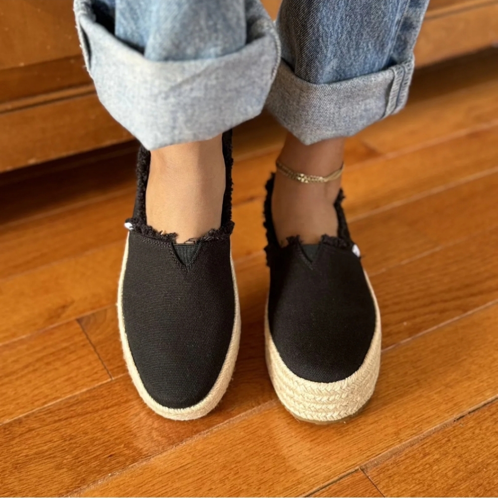 Toms Valencia Espadrille Black Canvas - Picture 3 of 8